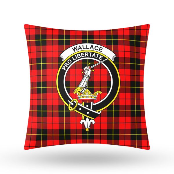 Wallace Hunting Red Tartan Crest Pillow Cover Discount - Image 3