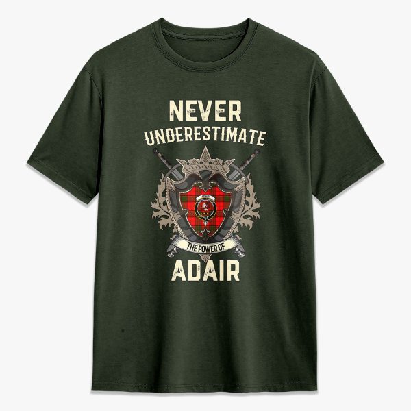 Adair Modern Tartan Crest 2D T-shirt - Never Underestimate Style For Cheap - Image 5