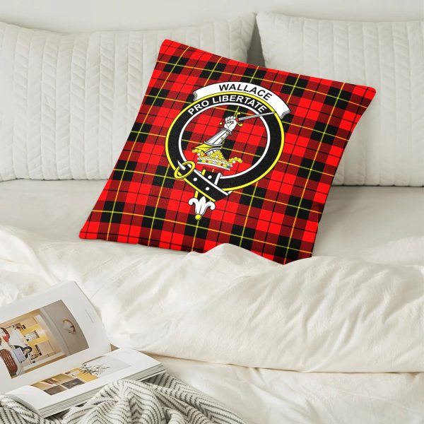 Wallace Hunting Red Tartan Crest Pillow Cover Discount - Image 2