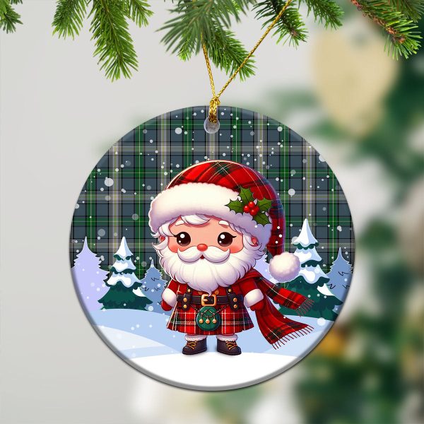 McDowell (MacDowell) Tartan Christmas Ceramic Ornament - Santa Claus In Kilt Style Cheap - Image 2
