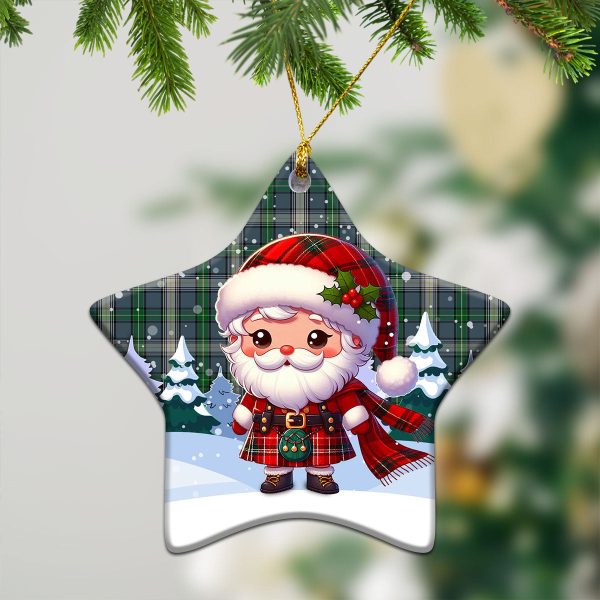 McDowell (MacDowell) Tartan Christmas Ceramic Ornament - Santa Claus In Kilt Style Cheap - Image 4