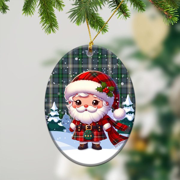 McDowell (MacDowell) Tartan Christmas Ceramic Ornament - Santa Claus In Kilt Style Cheap - Image 3