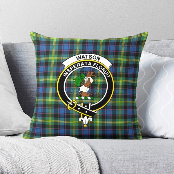 Watson Ancient Tartan Crest Pillow Cover Supply