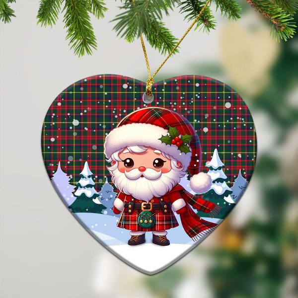 McKintosh Hunting Modern Tartan Christmas Ceramic Ornament - Santa Claus In Kilt Style For Sale - Image 5