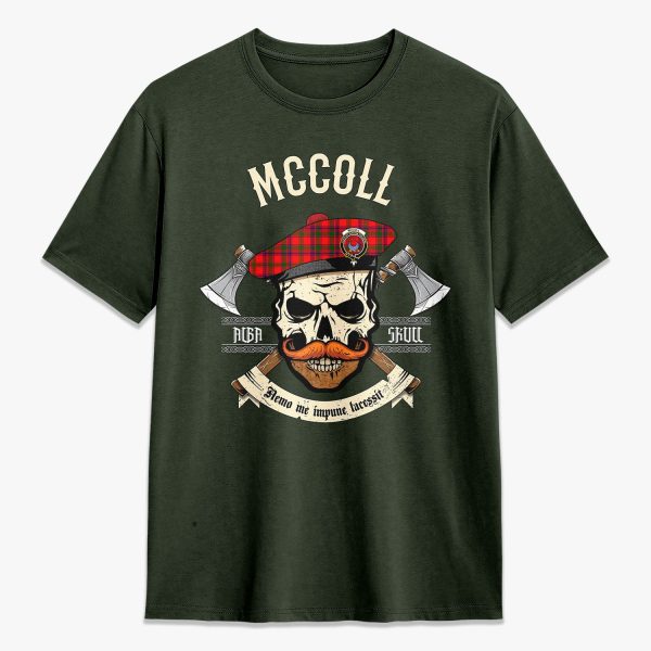 McColl Tartan Crest 2D T-shirt - Alba Skull Style Online Sale - Image 5