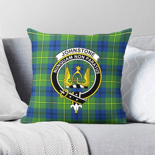Johnstone Ancient Tartan Crest Pillow Cover Cheap