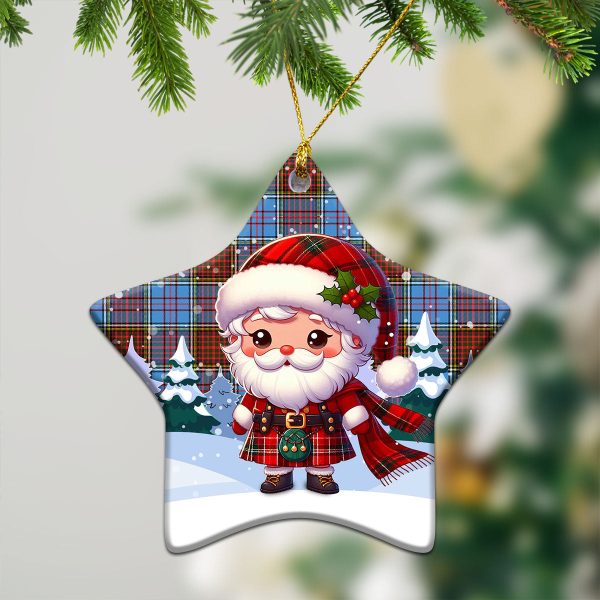 Anderson Modern Tartan Christmas Ceramic Ornament - Santa Claus In Kilt Style For Discount - Image 4