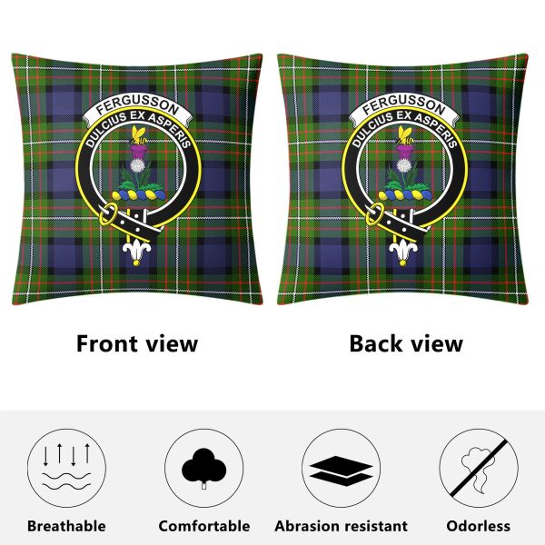 Fergusson Modern Tartan Crest Pillow Cover Online Sale - Image 4