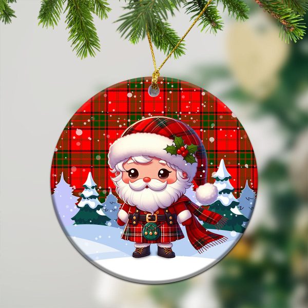 Adair Modern Tartan Christmas Ceramic Ornament - Santa Claus In Kilt Style For Discount - Image 2