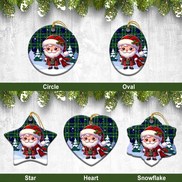McNeil of Colonsay Modern Tartan Christmas Ceramic Ornament - Santa Claus In Kilt Style Sale