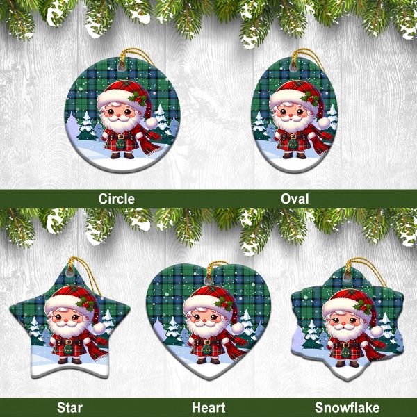 Armstrong Ancient Tartan Christmas Ceramic Ornament - Santa Claus In Kilt Style Online now