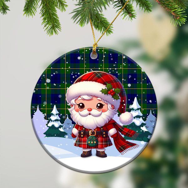 Johnston Modern Tartan Christmas Ceramic Ornament - Santa Claus In Kilt Style Online Hot Sale - Image 2