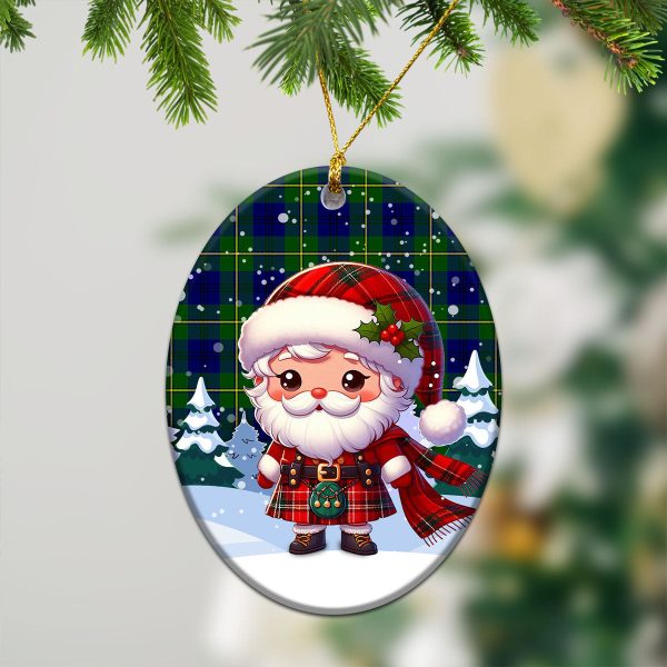 Johnston Modern Tartan Christmas Ceramic Ornament - Santa Claus In Kilt Style Online Hot Sale - Image 3