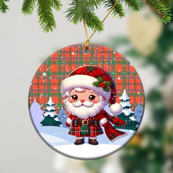 Munro Ancient Tartan Christmas Ceramic Ornament - Santa Claus In Kilt Style Hot on Sale - Image 2