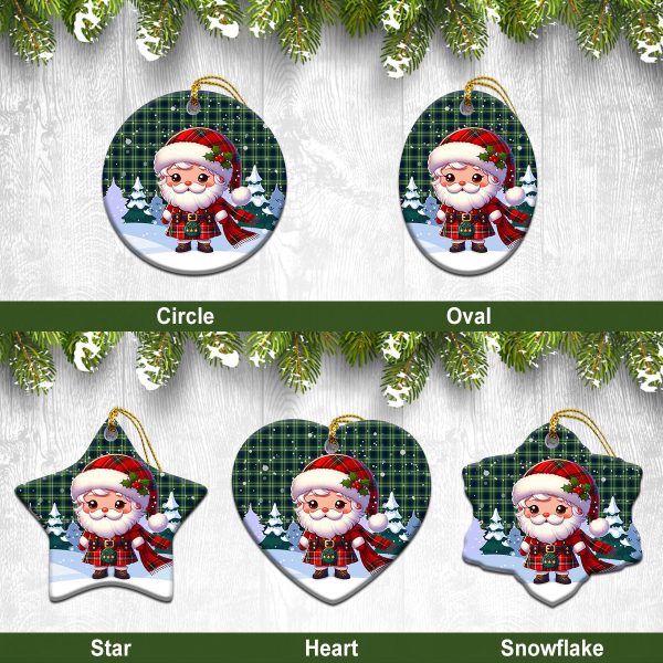 Swinton Tartan Christmas Ceramic Ornament - Santa Claus In Kilt Style For Cheap