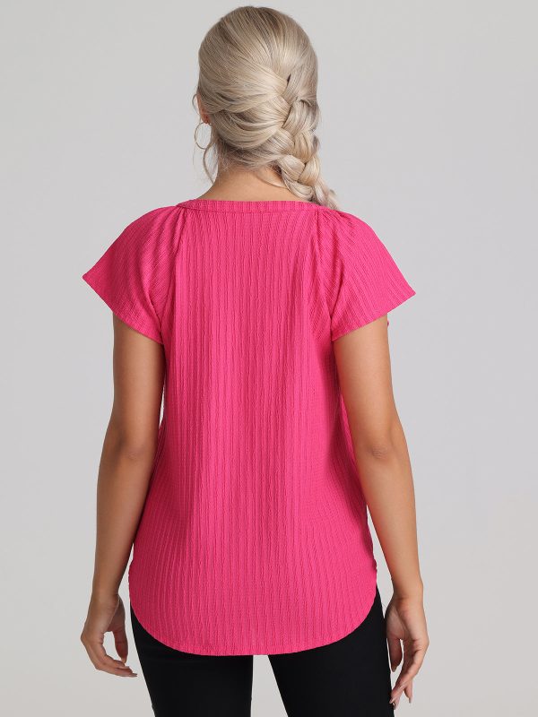 Flutter Sleeve V-Neck Top Supply - Image 4