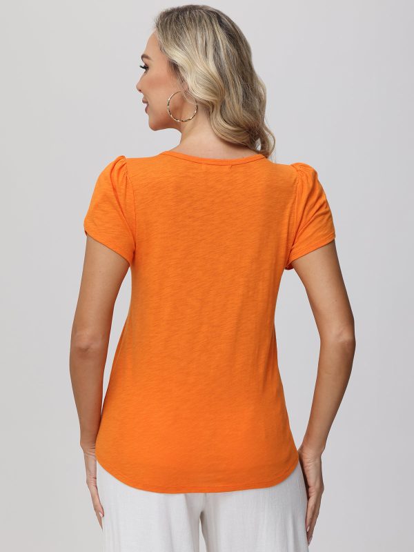 Crewneck Ruffle Sleeve Knit Top Online Sale - Image 3